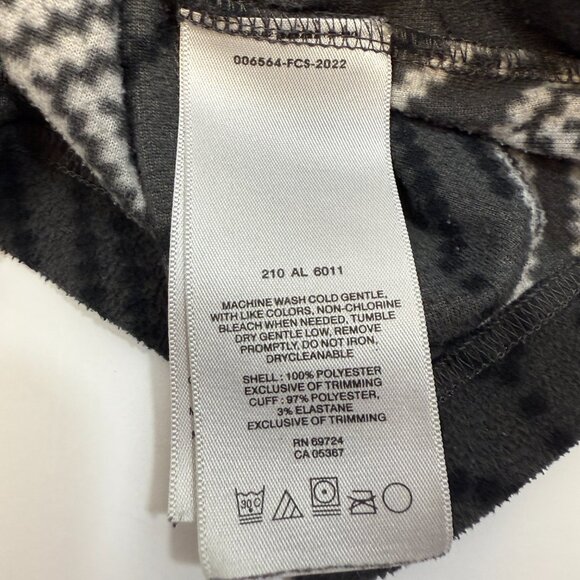 Columbia Fleece Hooded Pullover Women's XL Gray Geometric Print - Picture 5 of 6